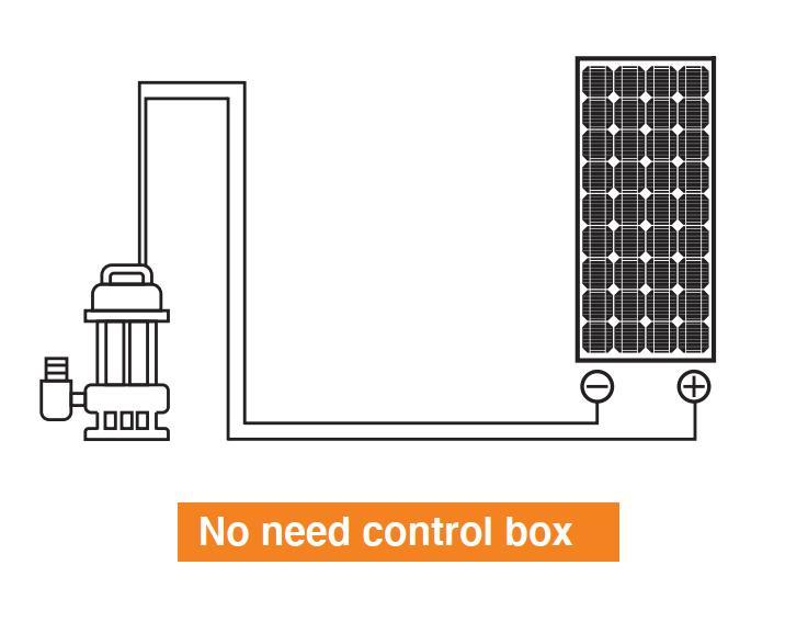 Big Flow Submersible Solar Water Pump Without Controller Box