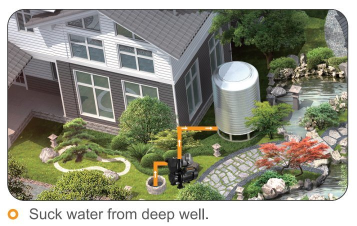 250W Casting Iron Automatic Surface Pump with High Pressure and Irrigation