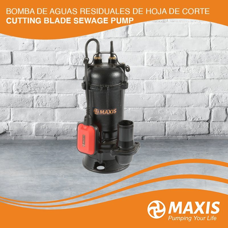 1HP Small Casting Iron Waste Water Electric Submersible Pumps with Float Switch and Cutter for Farm Irrigation with Big Flow