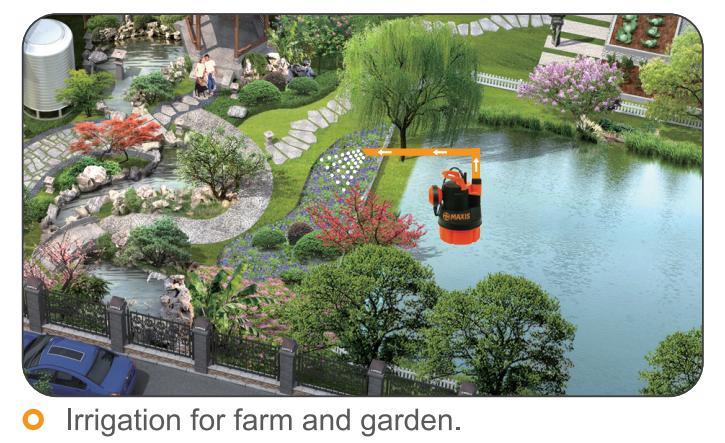AC DC Domestic Float Switch Plastic Submersible Rain Clean Water Pump for Rain Water Application