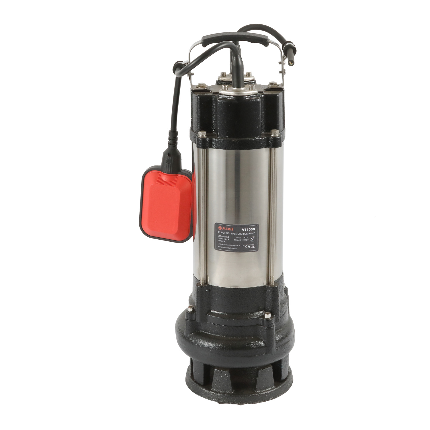 1HP Casting Iron High Flow Electric Waste Water Submersible Pumps for Irrigation Factory Price with Cutting Blade