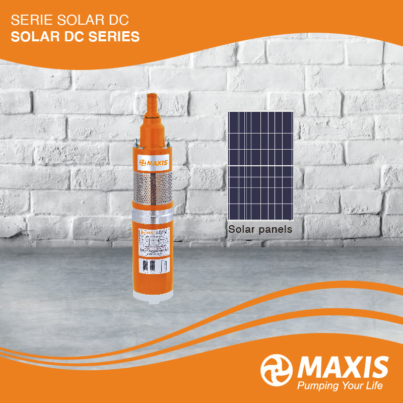 Energy-Saving Multistage High Pressure Deep Well Solar Panel Submersible Water Pump for Irrigation Without Controller