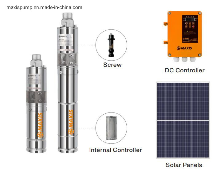 DC Brushless Energy-Saving Water Pump with Solar Panel and DC Controller