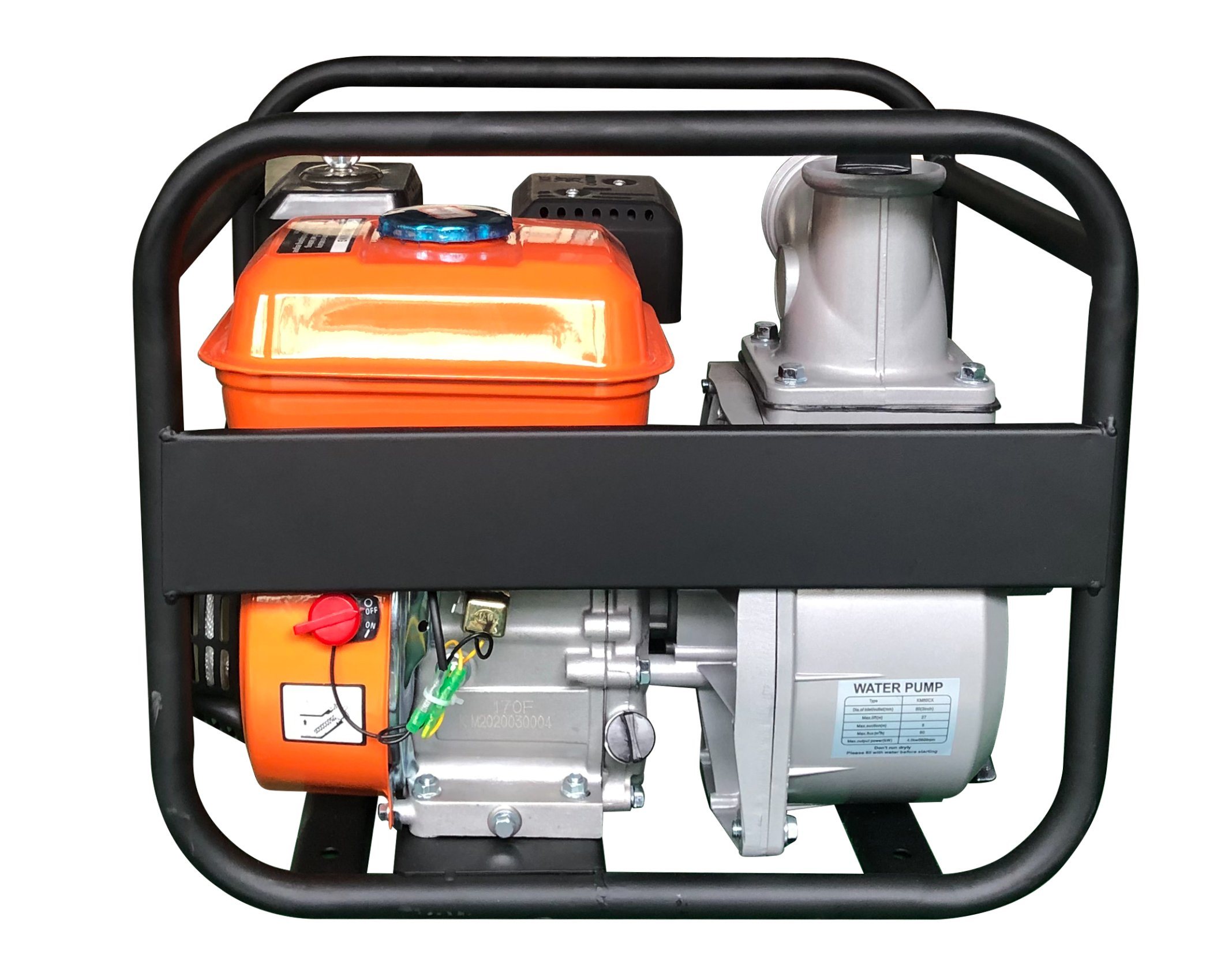 Portable 4-Stroke 3 Inch 4kw Electric Start Water Pump Petrol Gasoline Water Pump Set Irrigation Farming Use