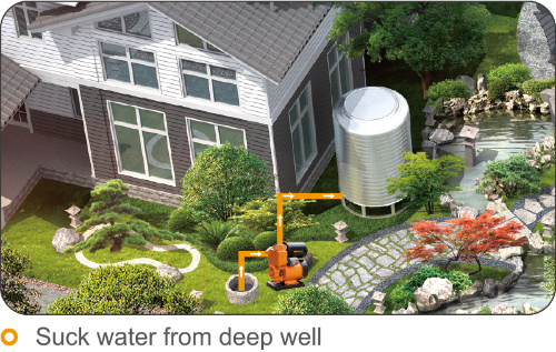 1/2 370W Vortex Casting Iron Small Peripheral Irrigation Self-Priming Casting Iron Vortex Automatic Water Pump for Home Garden Farm Pond