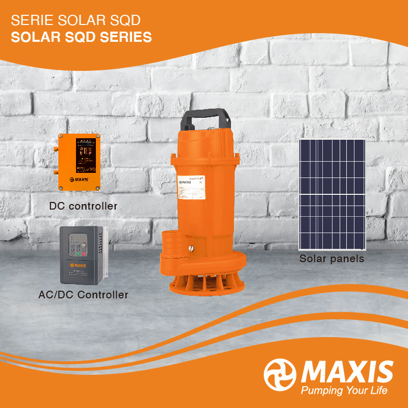 Solar Panel AC/DC Battery Wastewater Pump Filed Farm Garden Irrigation