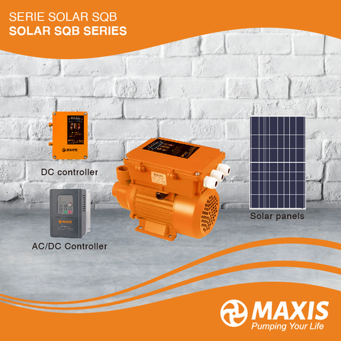 Battery DC/AC Electric Casting Iron Peripheral Vortex Solar Surface Water Pump Qb 60 with Controller