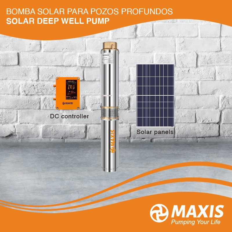 Solar Panel Deep Well Borehole DC Water Pump for Farm Irrigation