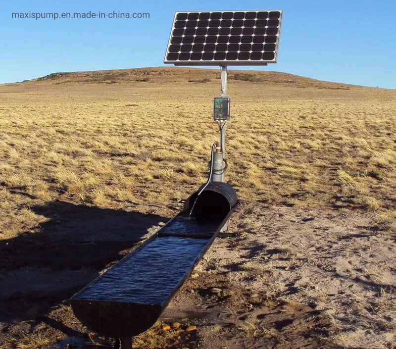 Maxis High Flow AC/DC Solar Submersible Water Pump Electric Use for Deep Well with MPPT Controller