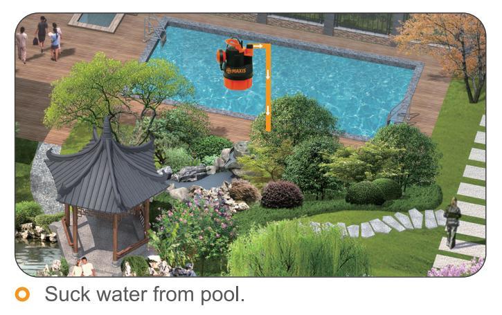 Submersible Plastic AC DC Electric Rain Switch Clean Water Pump with Adjustable Flexible Tube and Floater Switch for Rain Water Application